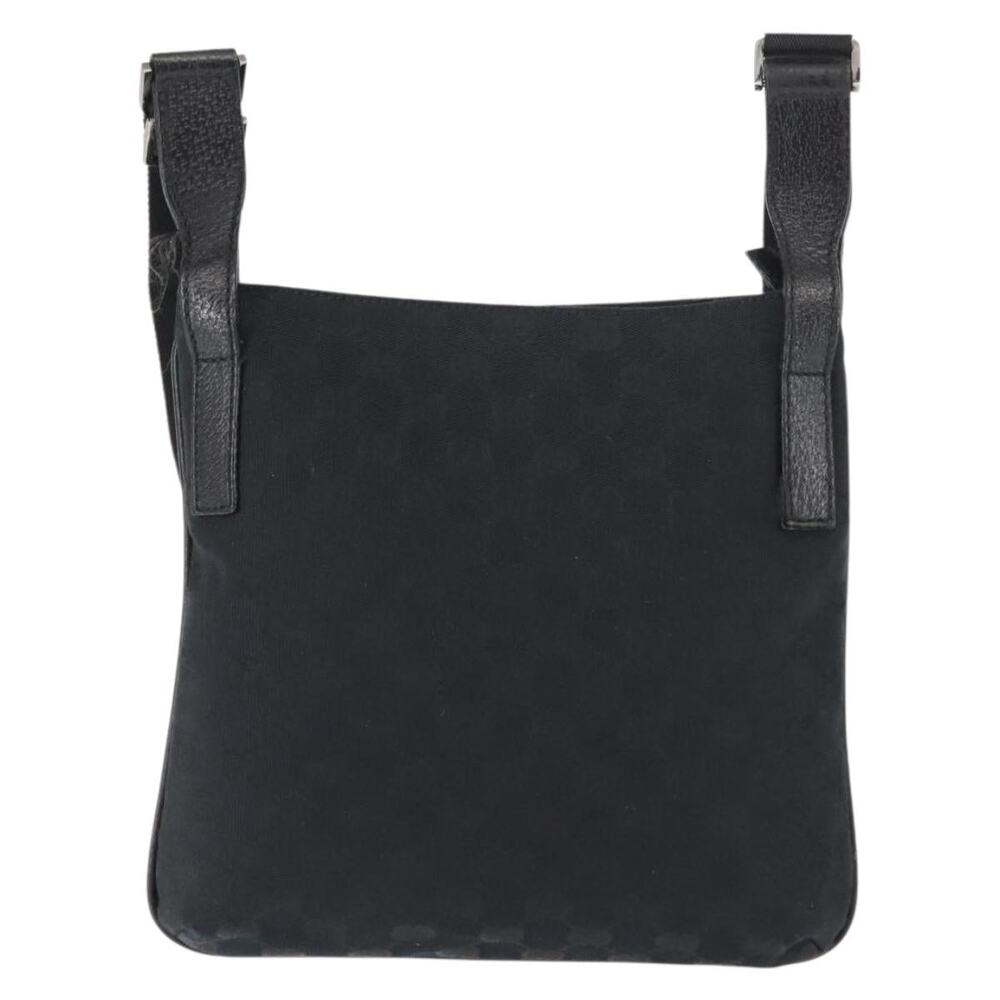 GUCCI GG Canvas Shoulder Bag Black Silver - Picture 3 of 13